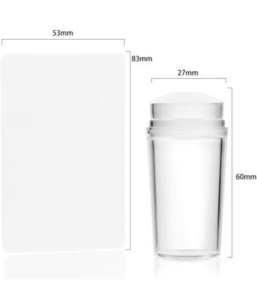 Healeved 3 Sets Nail Art Silicone Stamp Nail Stencils for Nail Art Reusable Silicone Spatula Turner French Tip Nail Tool French Nail Stamper Nail Stamp Kit Plastic Miss Template Frosted - Buy Online on GoSupps.com