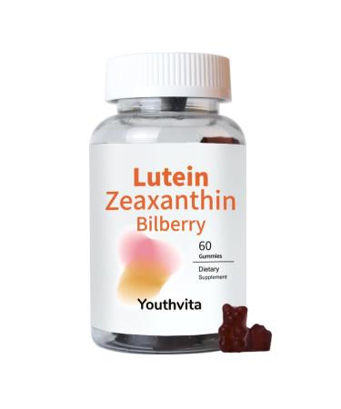 YOUTHVITA 20mg Lutein Gummies and 4mg Zeaxanthin Plus 160mg Bilberry for Eyes Health Eye Vitamins Filled Gummies 60 Gummies