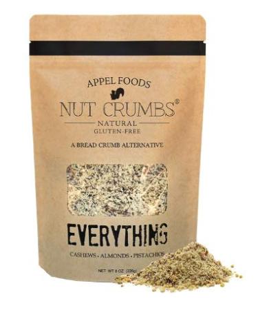 Appel Foods - Nut Crumbs - Bread Crumb Alternative - Gluten Free - Sugar Free - Low Carb - Low Sodium - Raw, Premium Nuts - (Everything)