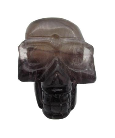 Natural Crystal Rough Big 355g Natural Fluorite Carved Skull Realistic Fengshui Stone Minerals Crystal Christmas Specimens Reiki