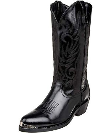Laredo Men's McComb Round Toe Cowboy Boots Western 10.5 X-Wide Black