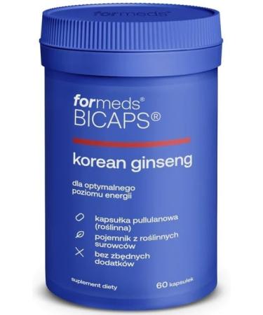 ForMeds Bicaps Korean Ginseng 200mg Extract - Optimum Energy Level - 1 Capsule Daily - 60 Capsules