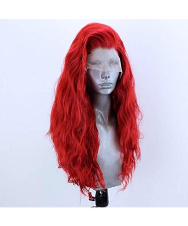 Choshim Hair Red Synthetic Lace Front Wig 24 Inches - Heat Resistant Loose Body Wave, Pre Plucked Fire Fashion Red Hair Replacement for Women - Buy Online on GoSupps.com