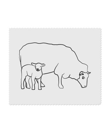 2 x "Sheep and It's Lamb" microfiber cleaning cloths for lenses/glasses (LC00020603)