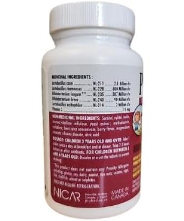 Probaclac chewable probiotics for kids ages 3. Each chewable tablet contains 3 billion active cells Multi-strain probiotic and lactic ferment complex (6 strains) (40) - Buy Online on GoSupps.com