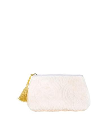 Cosmetic bag makeup bag makeup Archipelis velvet pastel peach French nostalgia