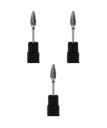 POPETPOP 3pcs Nail Polisher Pro Tools Nail Bits Nail Art Metal Bits Drill Bits Heads At Home Nail Art Polishing Bits Drill Bits for Nails Nail Tool Nail Drill Tungsten Steel Alloy Manicure 7x1.3cmx3pcs As Shown 4x3pcs