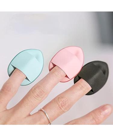 Makeup Sponge Fingertip Small Steamed Buns Puff Finger Air Cushion Mini Puff Concealer Makeup Detail Sponge Water Droplets Fingertip Puff Makeup Sponge Holder(C Light blue) - Buy Online on GoSupps.com