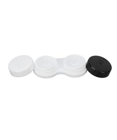 Portable Contact Lens Storage Box - Black & White Mini Case for Easy Travel | Soft Contact Lenses Organizer - Buy Online on GoSupps.com
