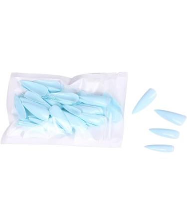 dijiusidy 1 Set Press on Nails Almond Fingernails Stick Solid Color Full Cover Art Decals Salon Supplies DIY Decorations No.11 ice lake blue - Buy Online on GoSupps.com