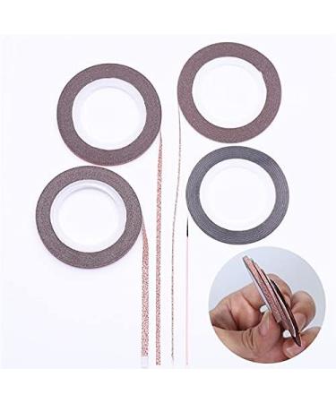 4 Rolls(One roll per size) Glitter Nail Art Striping Tape Lines Width 1+2+3mm-Striping Tape for Nail Art-Nail Striping Tape Foil-Nail Striping Tape Thick-Nail Striping Tape with Dispenser-Self-Adhesive DIY Nail Art Tape - Buy Online on GoSupps.com