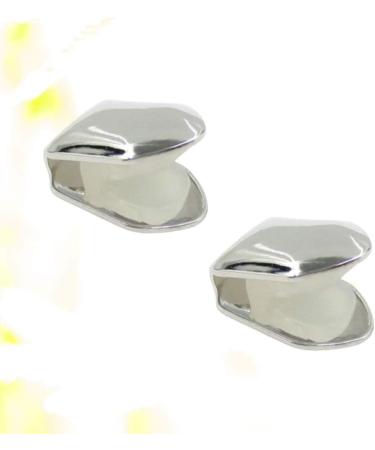 ULTNICE Silver Single Tooth Fangs Cap Hip Hop Grills Set - Dental Grill for Top and Bottom Teeth - Buy Online on GoSupps.com