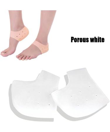 Elastic Silicon Moisturizing Foot Skin Care Heel Foot Protection 1 Pair Silicone Rubber Gel Socks Anti Cracking Liner Heel Socks White - Buy Online on GoSupps.com