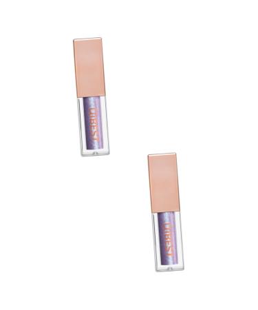 DOITOOL 2 Pcs Shimmer Eyeliners Glitter Eyeshadow Eye Makeup Eye Shadow Shimmer Eyeshadow Pearlescent Eyeshadow Glow Eye Powder Metallic Makeup Heart Puff Makeup Liquid 1 Count (Pack of 1) As Shownx2pcs