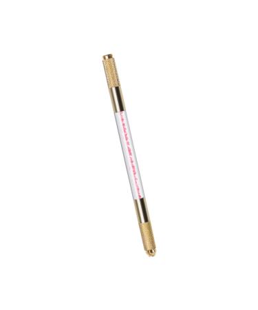 OHPHCALL Embroidery Pencil Eyebrow Pencil Double Sided Manual Pen Microblading Eyebrow Pen Pink Aluminum