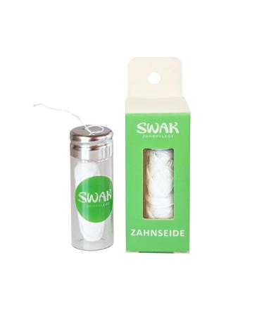 Swak dental floss "plastic-free" - glass bottle 30m (pack of 5)