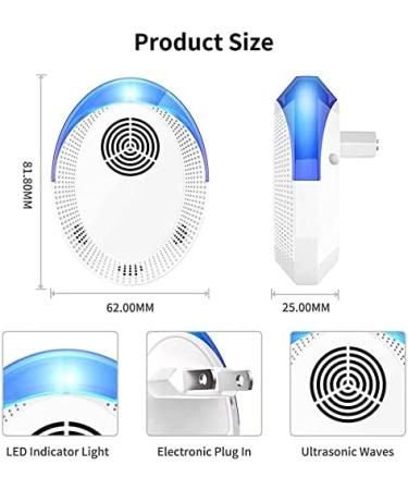 Ultrasonic Pest Repeller 6 Pack - Electronic Rodent & Insect Control for Home, Kitchen & Warehouse - Buy Online on GoSupps.com