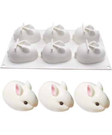 MAGICLULU Clay Mold 2pcs Cake Silicone Mold Silicone Molds Bunny Desserts Easter Cookie Ice Cream Mold Jade Rabbit Tray 29.5x17cmx2pcs Whitex2pcs - Buy Online on GoSupps.com
