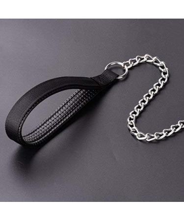 CtopoGo Heavy Duty Dog Leash Chain Anti-bite Metal Dog Lead with PU Leather Handle Pet Traction Rope for Puppy Small Medium Large Dogs (120cm) - Buy Online on GoSupps.com