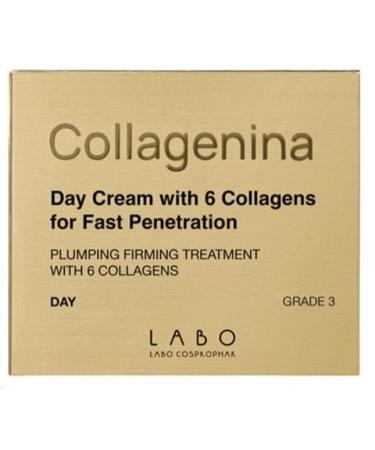 Laboratory Collagenina Face Day Cream Grade 3 with 6 collagens for fast penetration 50 ml