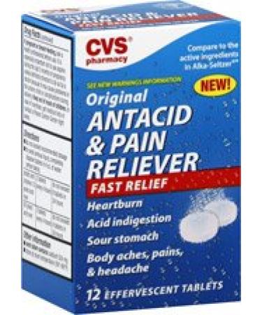 CVS Pharmacy Antacid & Pain Reliever - 12 efferevescent tablets