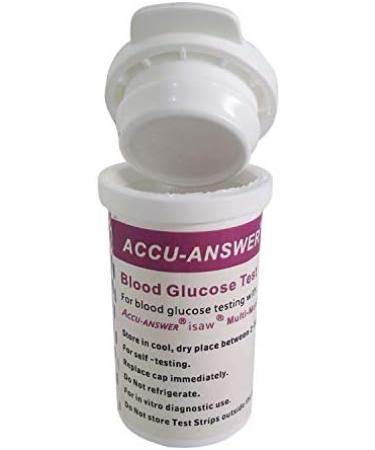 Accu-Answer Blood Glucose Test Strips - 50 Compatible Strips for Accu-Answer Monitoring Device | Fast International Shipping - Buy Online on GoSupps.com
