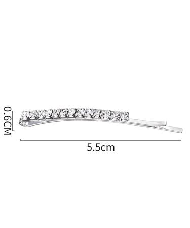 20-Piece Strass Hair Clips Set | Metal & Crystal Hair Clips for Women Teens & Girls - Silver & Gold - Buy Online on GoSupps.com
