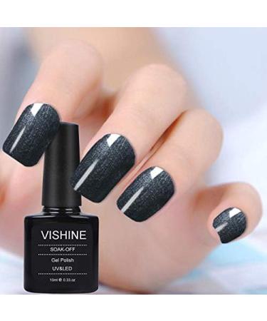 Vishine Varnish Gel Nail Polish Soak Off UV LED Nail Art Manicure 10ml Pearl Dark Grey (40549) #40549 - Buy Online on GoSupps.com