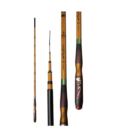 Yadlcr Angelrute 28 Hardening Karausche Rod Imitation Bamboo 3.6m-6.3m Carbon Angelrute Super hardness long-shaped fishing rod fishing equipment (size: 6.3m)