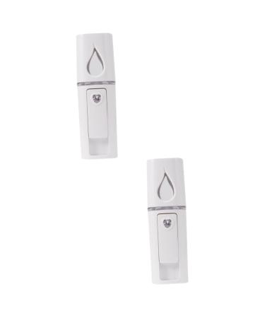 FOMIYES 2 pcs Mist Moisturizing Portable with Handheld Device Sprayer Mini Spray Nano Face Steamer 10.5*3cmx2pcs Whitex2pcs