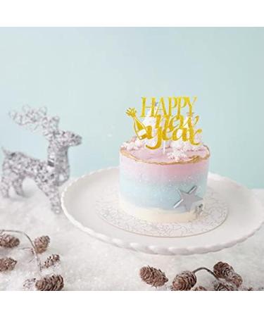 Happy New Year Cake Toppers Gold Glitter 2022 New Year's Eve Hello 2022 Cheers to 2022 New Year Cake Toppers for New years Winter Festive Holidays Christmas Party Decor By GotGala (A041) - Buy Online on GoSupps.com