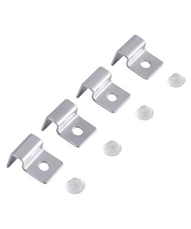 4 Size 4Pcs Stainless Steel Aquarium Fish Tank Glass Cover Support, Stainless Steel Fish Tank Cover Holder Anti-Slip Fish Tank Holders Aquarium Accessories Universal Lid Clips 8mm