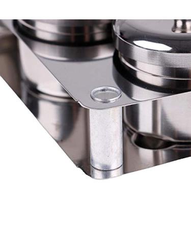 Piaopiaoniu 3-Piece Stainless Steel Nail Art Equipment Cups with Lids - Acrylic Liquid & Powder Holders for Nail Tools - Buy Online on GoSupps.com