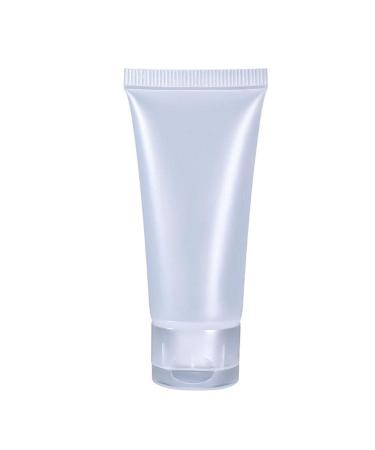 Christy Harrell empty tubes with a hinged lid 100 ml transparent soft plastic refillable cosmetics-lotion bottle bottles for shampoo facial cleaning and toothpaste 30 pieces