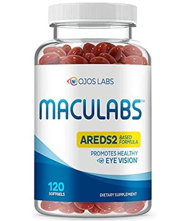 OjosLabs Eye Vitamins - AREDS 2 Based Formula - Eye Vitamin with Lutein & Zeaxanthin for Macular Health - Vision Supplements for Adults - 120 Softgels Support & Care for Eyes - Made in USA