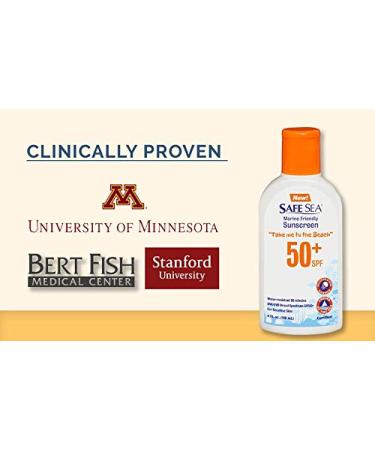 Safe Sea Jellyfish Sting-Blocking Sunscreen SPF 50+ Lotion 4oz (Pack of 3) | Waterproof, Biodegradable, Coral Reef-Safe Sun Protection - Buy Online on GoSupps.com