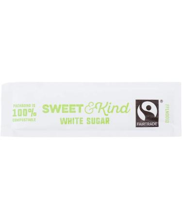 Sweet and Kind White Sugar Sachets - 1000 Pack - Fairtrade Sugar Sticks for Coffee Tea and Hot Drinks - Granulated Sugar in 100% Compostable Packaging - Premium Individual Sugar Sachets White Sugar 1000 Count (Pack of 1) - Buy Online on GoSupps.com