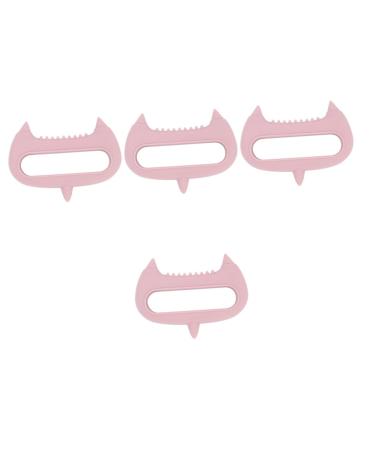 Fomiyes 4 pieces acupuncture massager Hand massager Stress massager silicone massage device for the head neck massage device made of silicone hair brush peous angel scalp pink peel brush