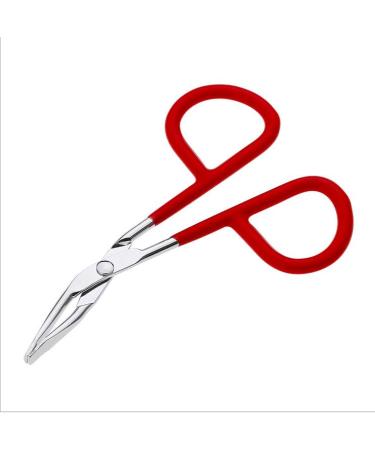 1pc Eyebrow Tweezer Stainless Steel Scissors Shaped Tweezer Slant Tip Tweezer Clip Hair Tweezer Beauty Tool(color Random)