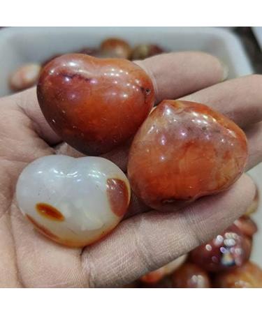 Natural Crystal Rough 3pcs Natural Heart-Shaped Colorful Red Carnelian Agate Flame Geode Stones - Buy Online on GoSupps.com