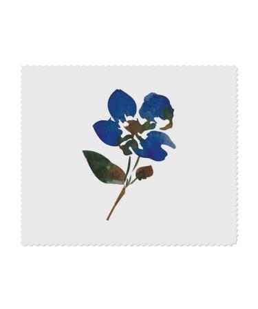 2 x 'Blue Flowers' Microfiber Lens/Eyeglass Cleaning Cloths (LC00021163)
