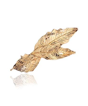 Leaves hair clip gold and silver hair accessory hair clip headpiece Ha6061 (gold)