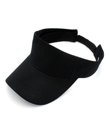 Top Level Sun Sports Visor Men Women - One Size Cap Hat Black