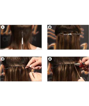 LAAVOO EZ WEFT Micro Ring Brown Hair Extensions - 50g 55cm Real Hair Tresses with Invisible Beads #2 - Buy Online on GoSupps.com