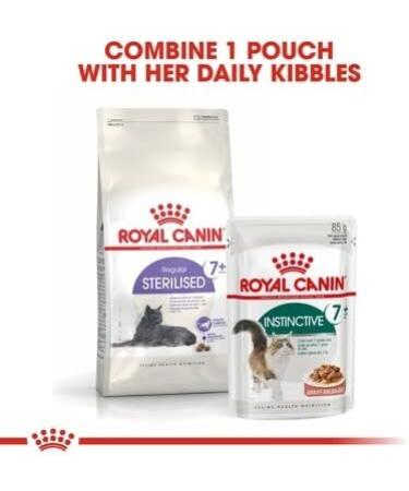 Royal Canin Instinctive Adult 7+ In Gravy Adult Wet Cat Food 85g (Pack of 48) - Buy Online on GoSupps.com