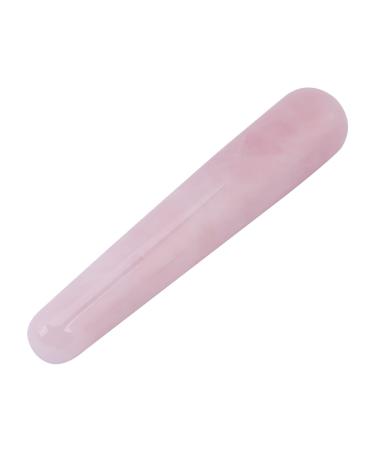 1PC 100mm massage crystal magic rod quartz stick crystal face massage magic wand gua sha scrape tool for face acupuncture point treatment 3 colors (pink)