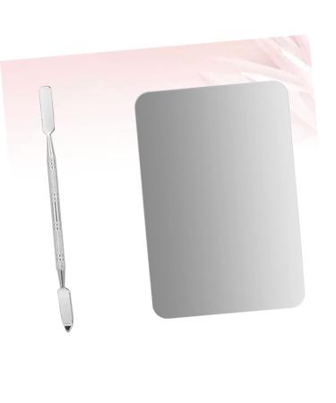 2pcs Stainless Steel Makeup Mixing Palette Kit | Pigments & Nail Polish Palette for Nail Art | Cosmetic Equipment with Scrub Bag - Buy Online on GoSupps.com