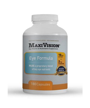 MaxiVision Eye Formula - Eye Vitamin Based on AREDS 2 Study - Age-Related Macular Support (1 B 180 Capsules) 180 Count (Pack of 1)