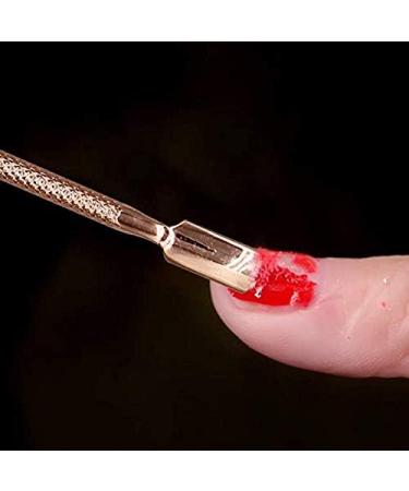 Rose Gold Metal Cuticle Pusher Set | Triangle Cuticle Peeler & Scraper | Double Ended Pusher | Manicure Tools for Fingernails & Toenails - Buy Online on GoSupps.com