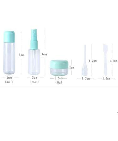 Glamza Travel Clear Plastic Perfume Atomizer Empty Spray Bottle Jar Pot Cream Makeup UK (Green) - Buy Online on GoSupps.com